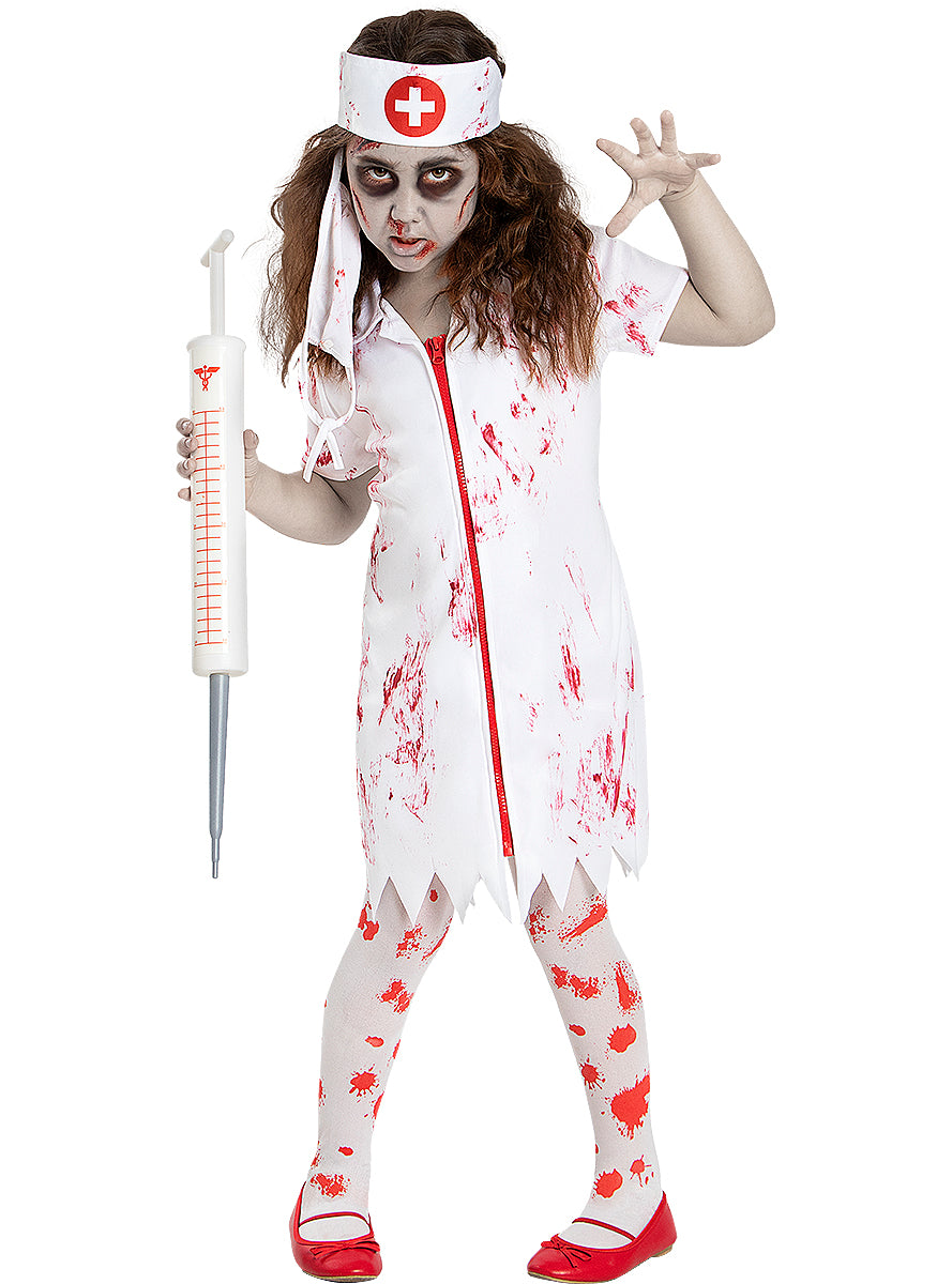 Zombie Nurse Costume for Girls - Scary Halloween Outfit Teminis.lt