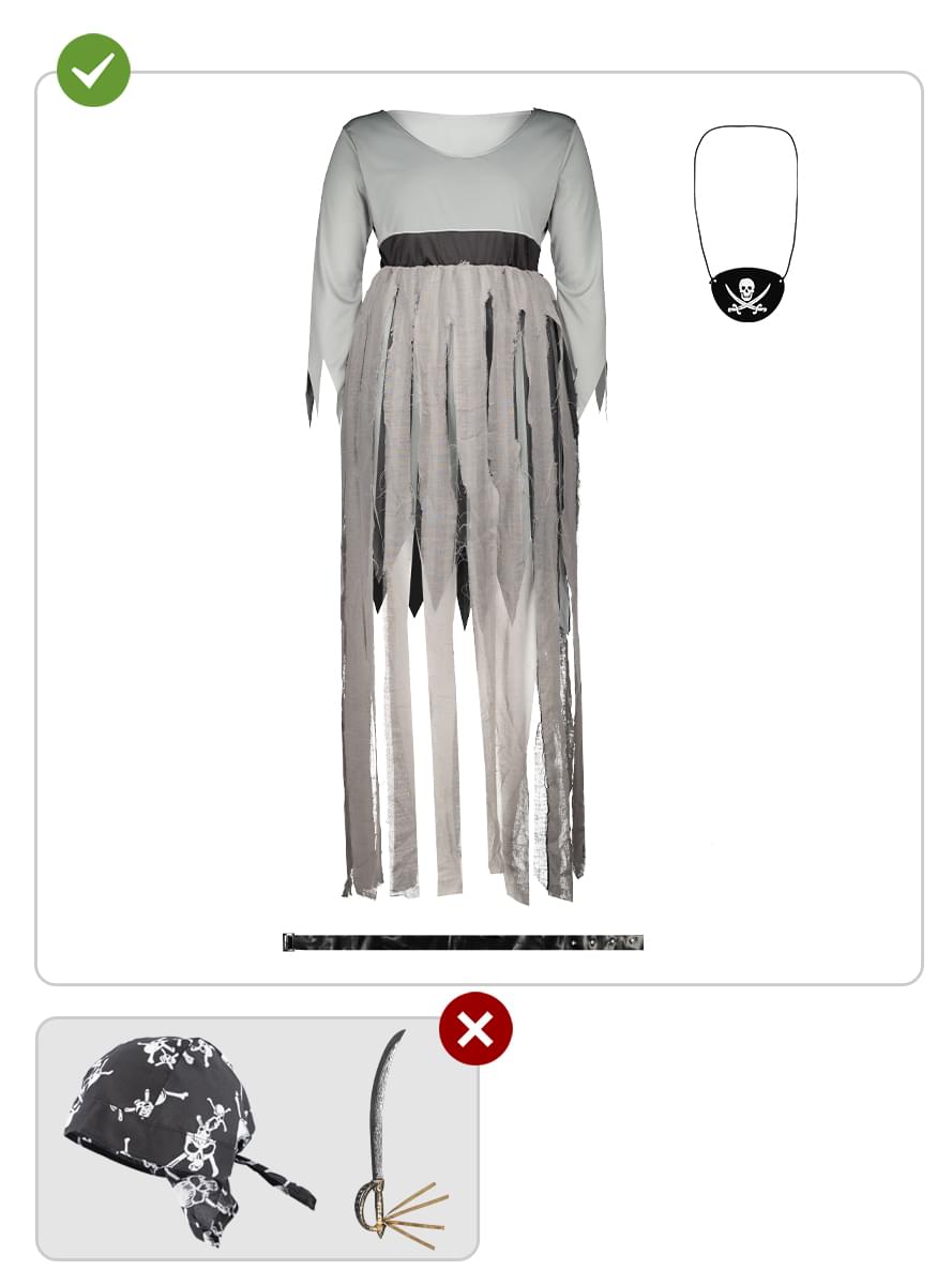 Zombie Pirate Costume - Teminis.lt
