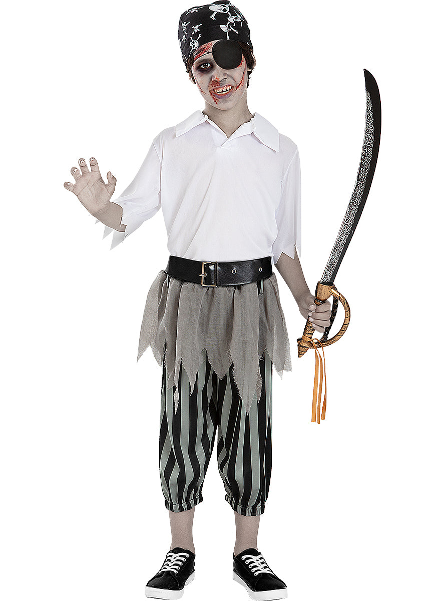 Boys' Zombie Pirate Costume - Spooky Halloween Outfit Teminis.lt