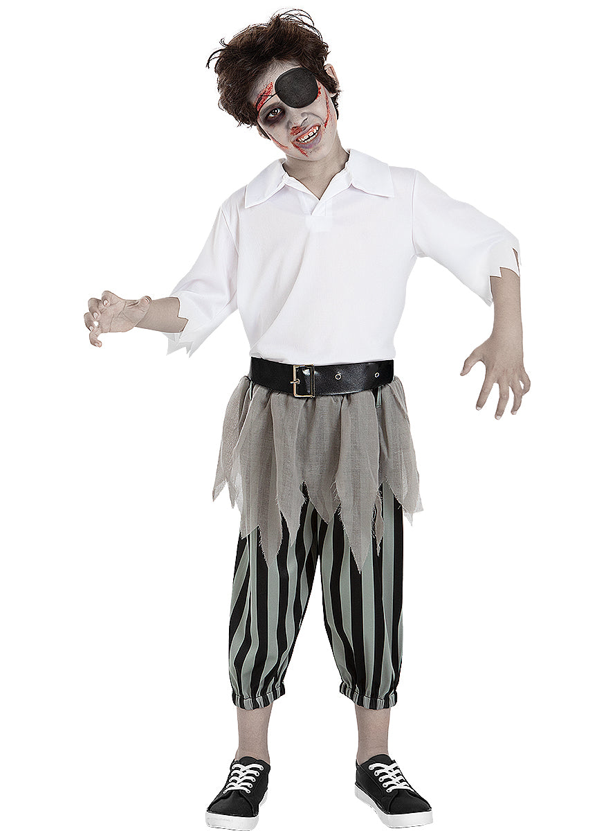 Boys' Zombie Pirate Costume - Spooky Halloween Outfit Teminis.lt