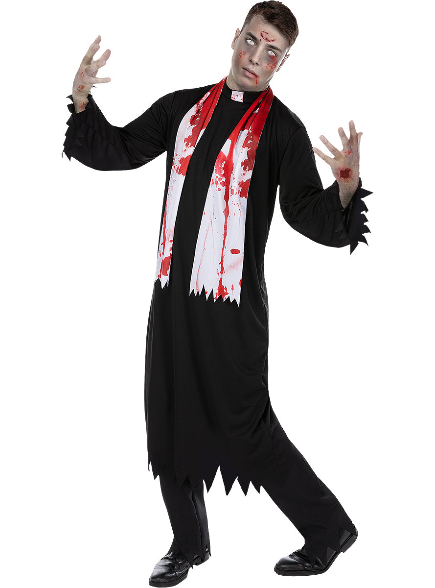 Men's Zombie Priest Costume – Scary Halloween Outfit Teminis.lt