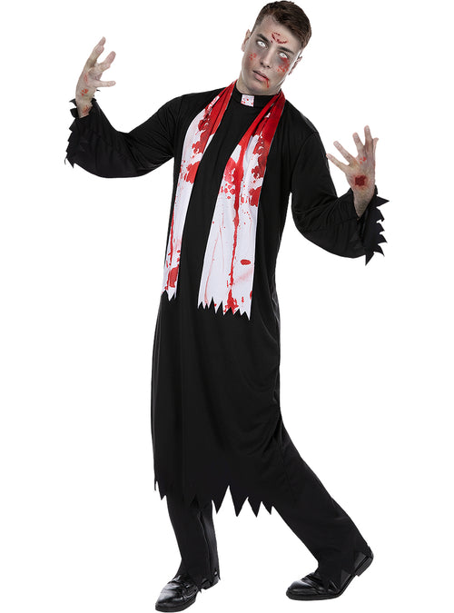 Men's Zombie Priest Costume – Scary Halloween Outfit Teminis.lt