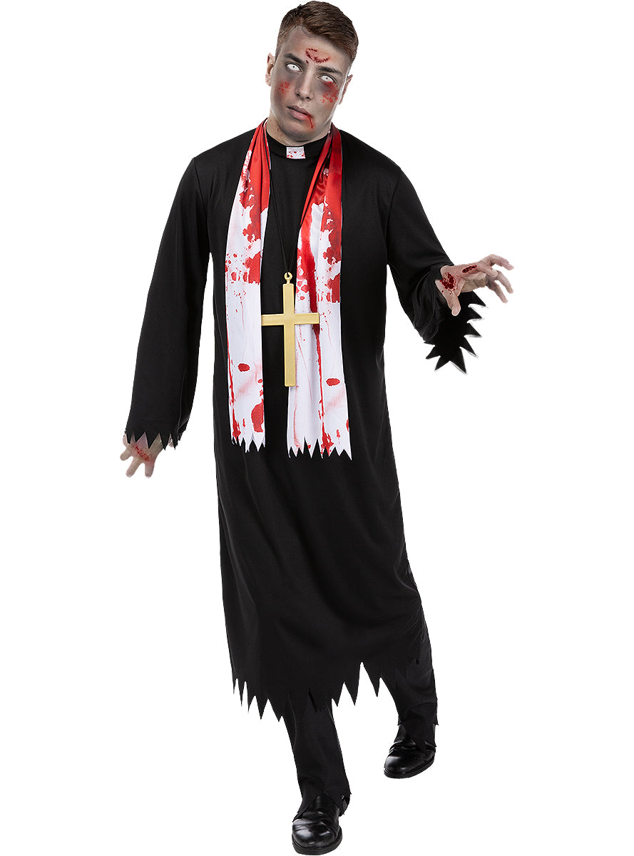 Men's Zombie Priest Costume – Scary Halloween Outfit Teminis.lt