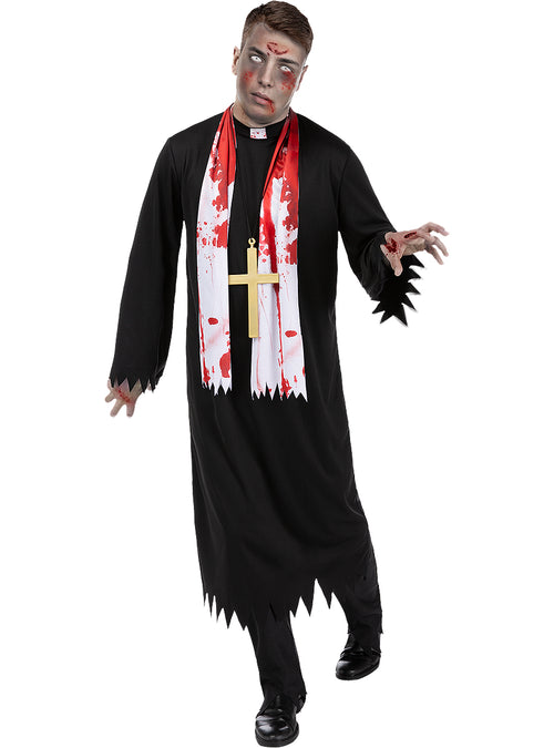 Men's Zombie Priest Costume – Scary Halloween Outfit Teminis.lt