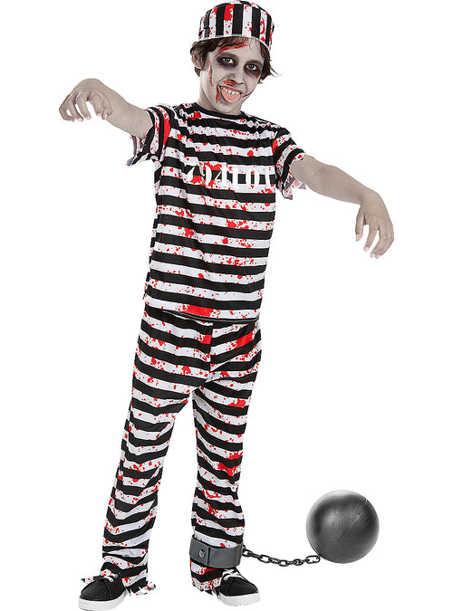 Boys Zombie Prisoner Costume - Scary Halloween Outfit Teminis.lt