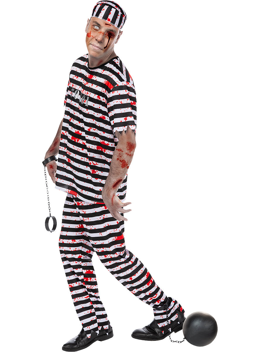 Men's Zombie Prisoner Costume - Scary Halloween Outfit Teminis.lt