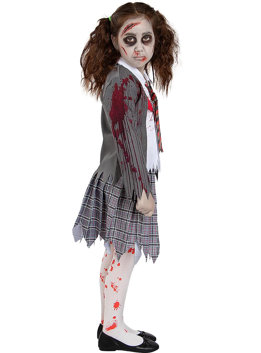 Zombie Student Costume for Kids – Scary School Uniform Outfit Teminis.lt