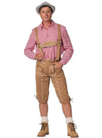 Smėlio spalvos lederhosen kelnės vyrams