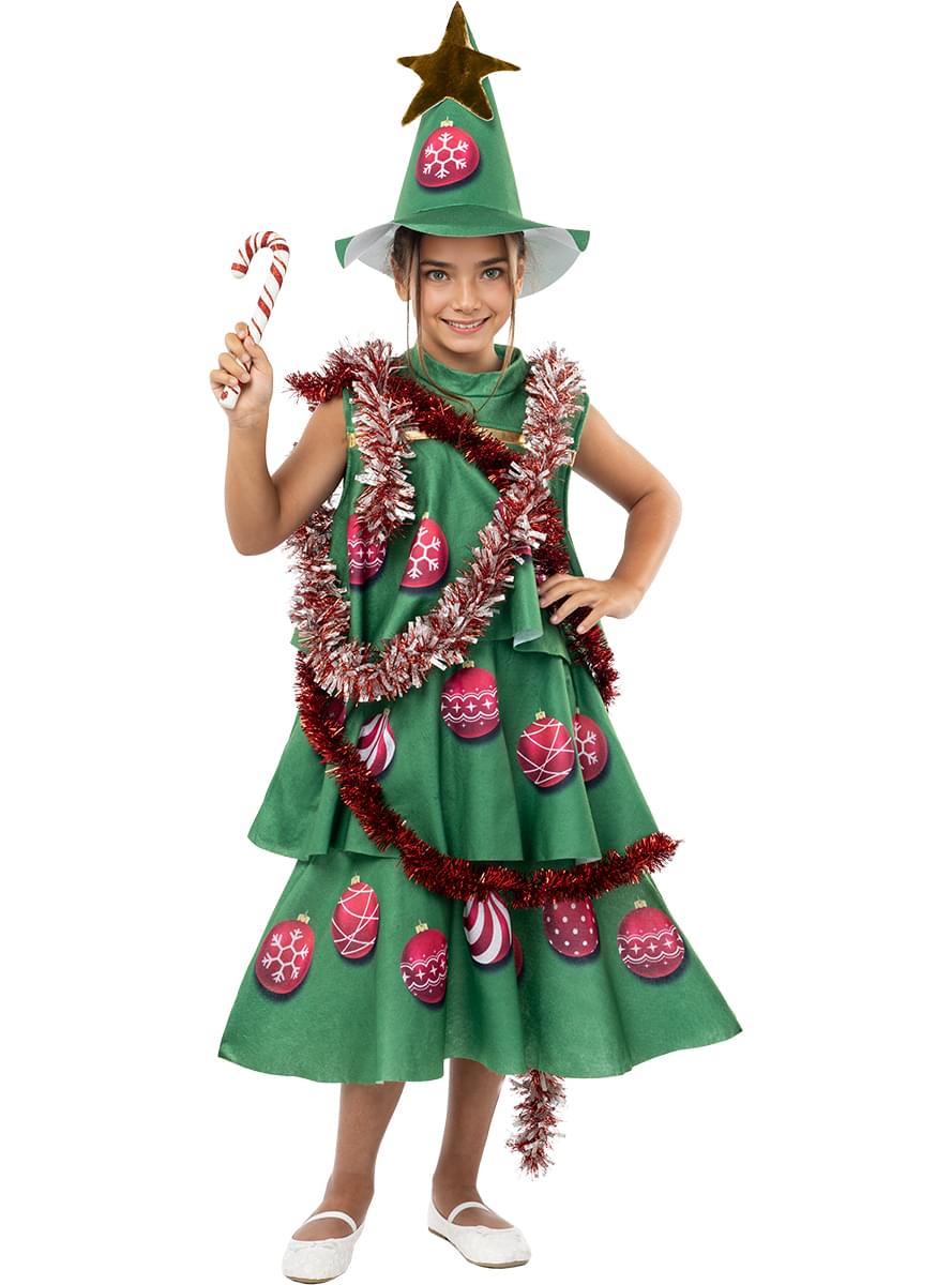 Karnavaliniai kostiumai, teminių vakarėlių apranga Christmas Tree Costume for Girls - Teminis.lt #karnavaliniai kostiumai #teminiai vakareliai