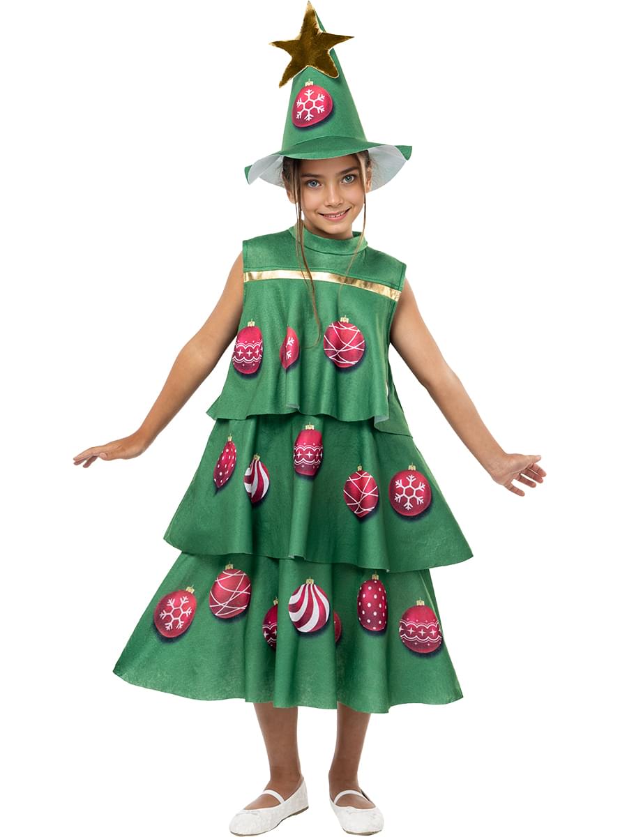 Karnavaliniai kostiumai, teminių vakarėlių apranga Christmas Tree Costume for Girls - Teminis.lt #karnavaliniai kostiumai #teminiai vakareliai