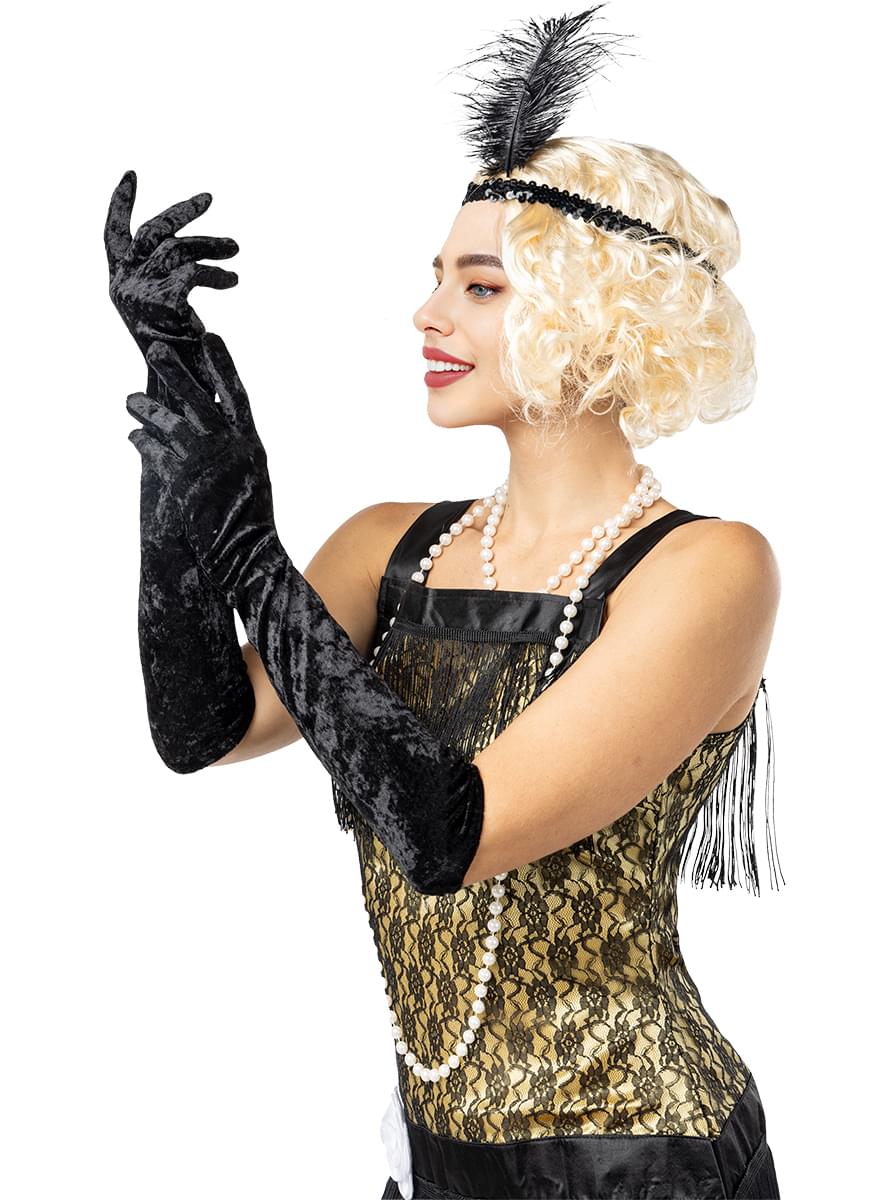 Deluxe black gloves - Teminis.lt