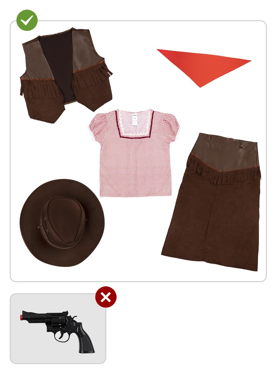 Prabangus kaubojės kostiumas moterims