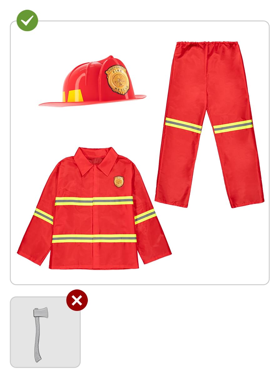 Unisex ugniagesio kostiumas suaugusiems