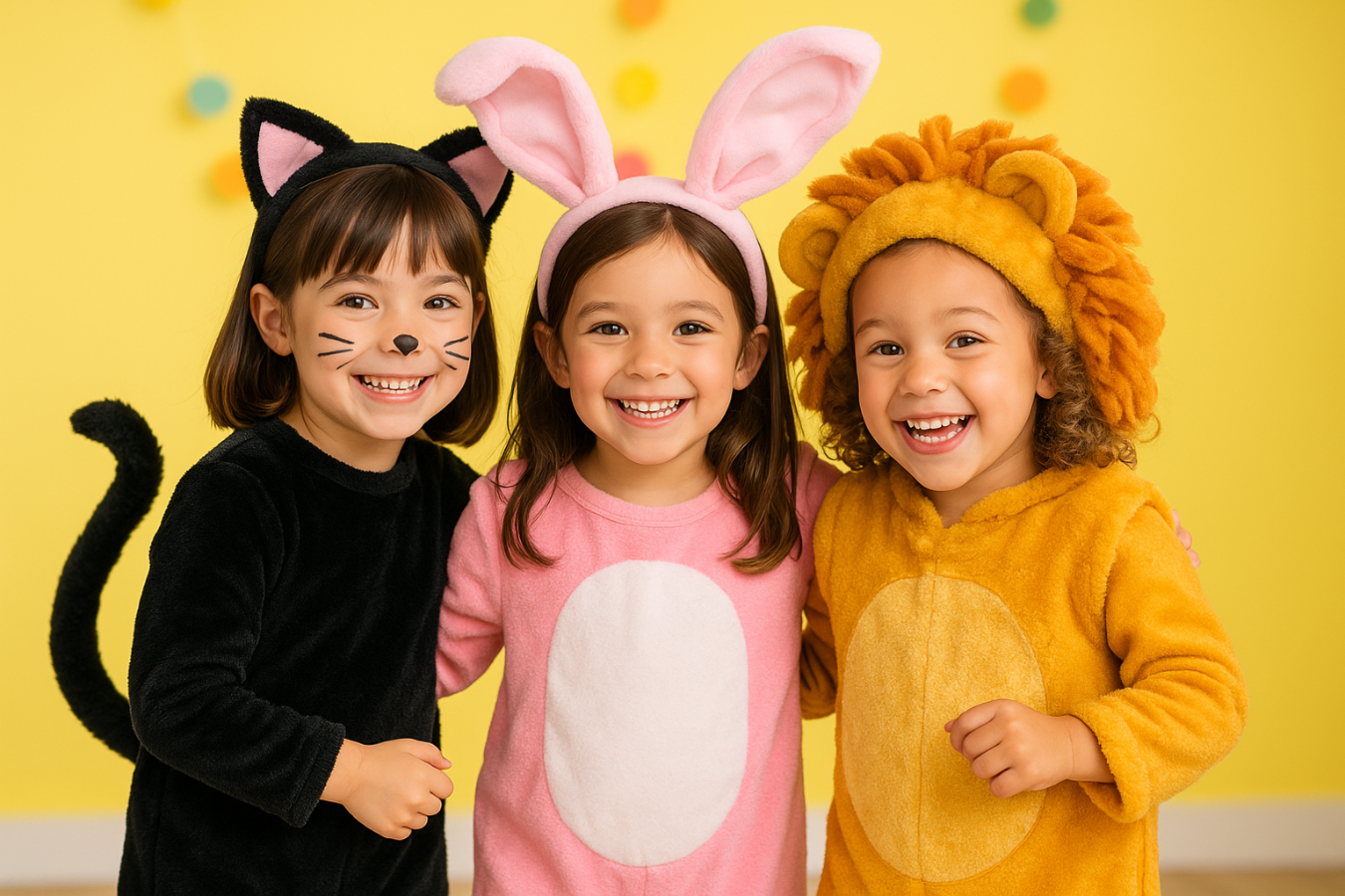 Girls dressed up as animals