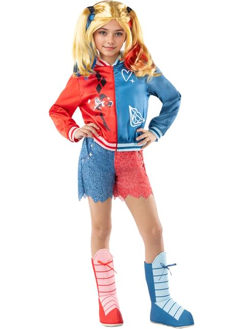 Harley Quinn kostiumas mergaitėms su striuke ir kelnėmis – DC Comics