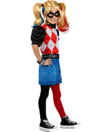 Harley Quinn kostiumas su šortais mergaitėms iš šono