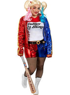 Harley Quinn pripučiama lazdelė su kostiumu visu ūgiu