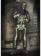 Neon green skeleton sweater for men