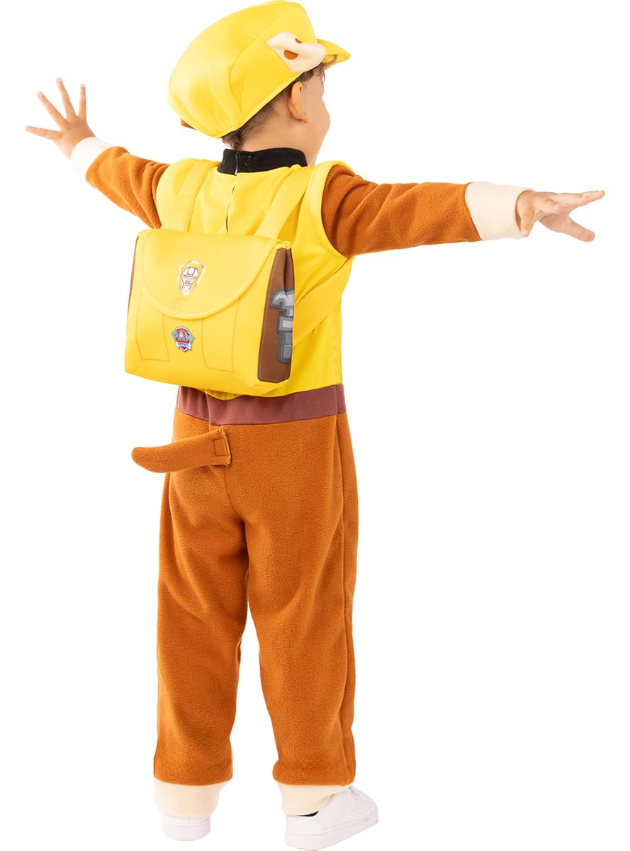 Paw Patrol Rubble Costume for Kids - Official Jumpsuit & Hat