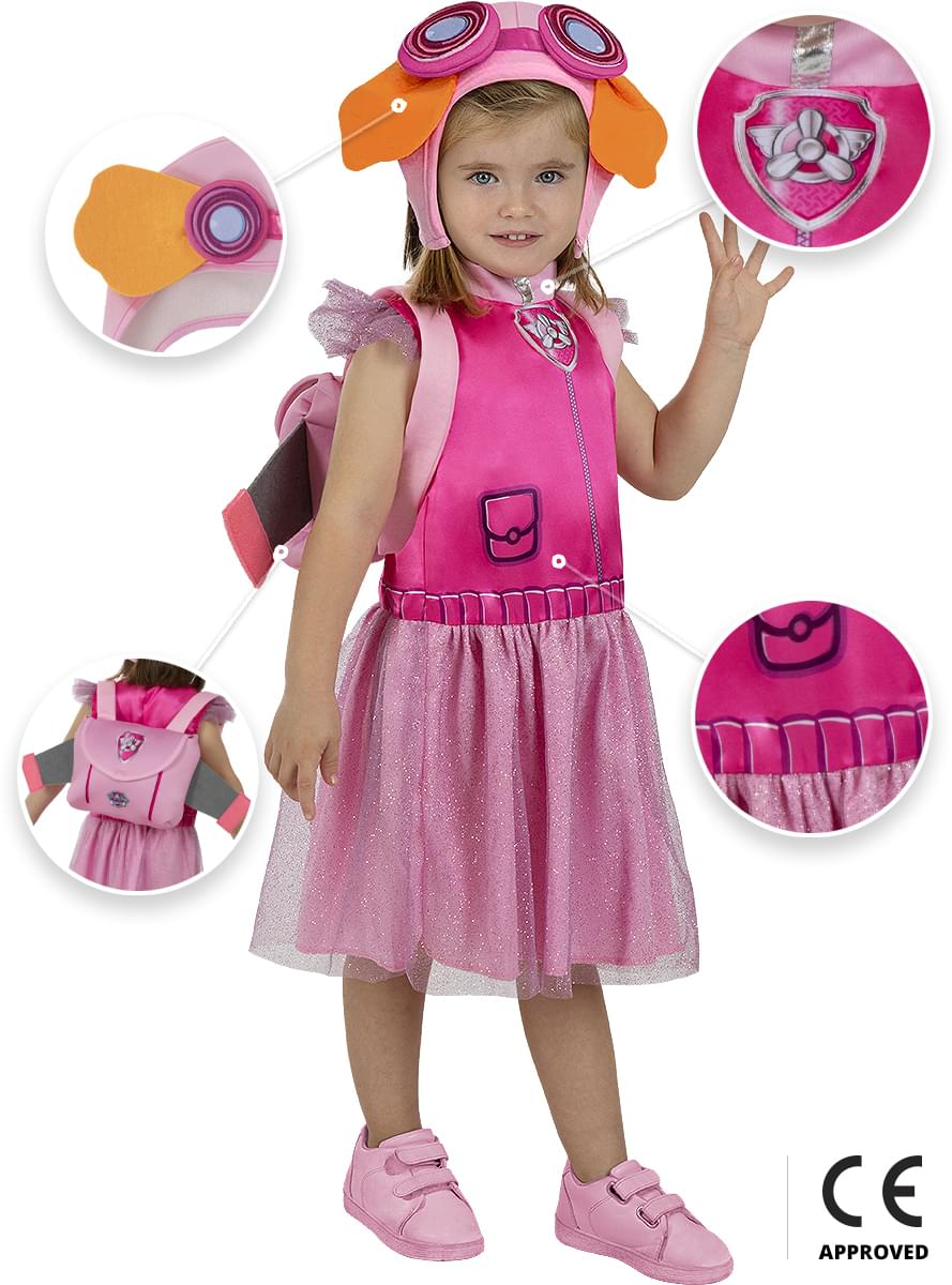 Paw Patrol Skye Costume for Girls - Official Dress