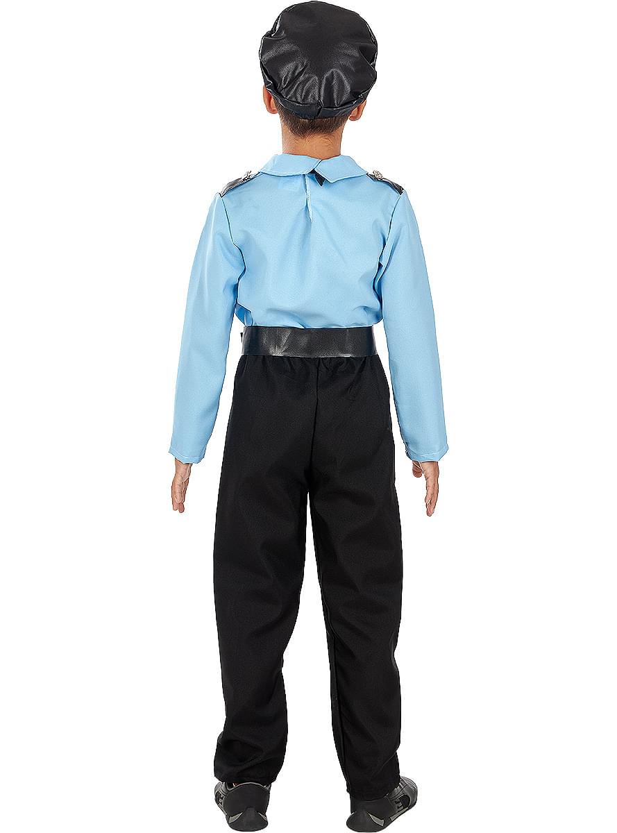Police Costume for Boys - Officer Uniform with Hat and Tie