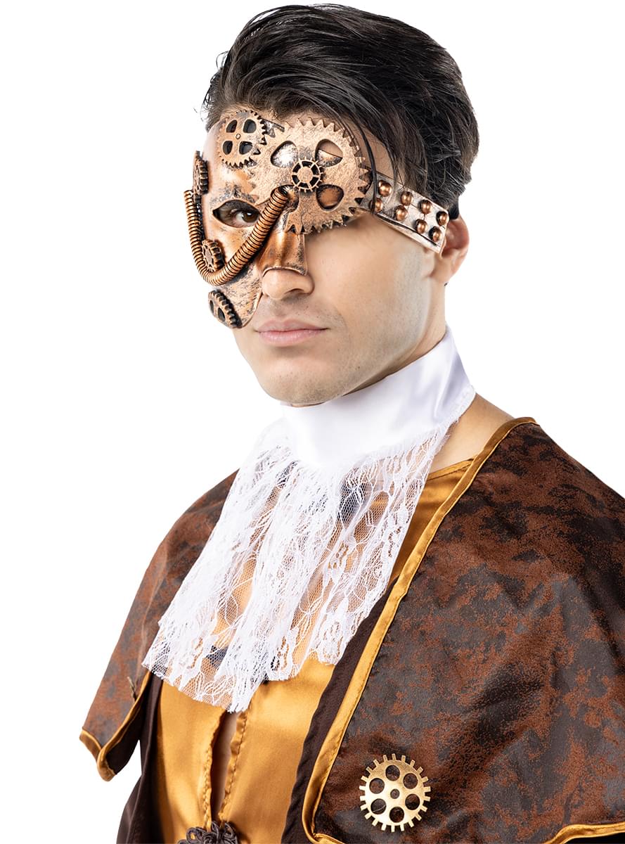 Karnavaliniai kostiumai, teminių vakarėlių apranga Steampunk Half Mask - Teminis.lt #karnavaliniai kostiumai #teminiai vakareliai