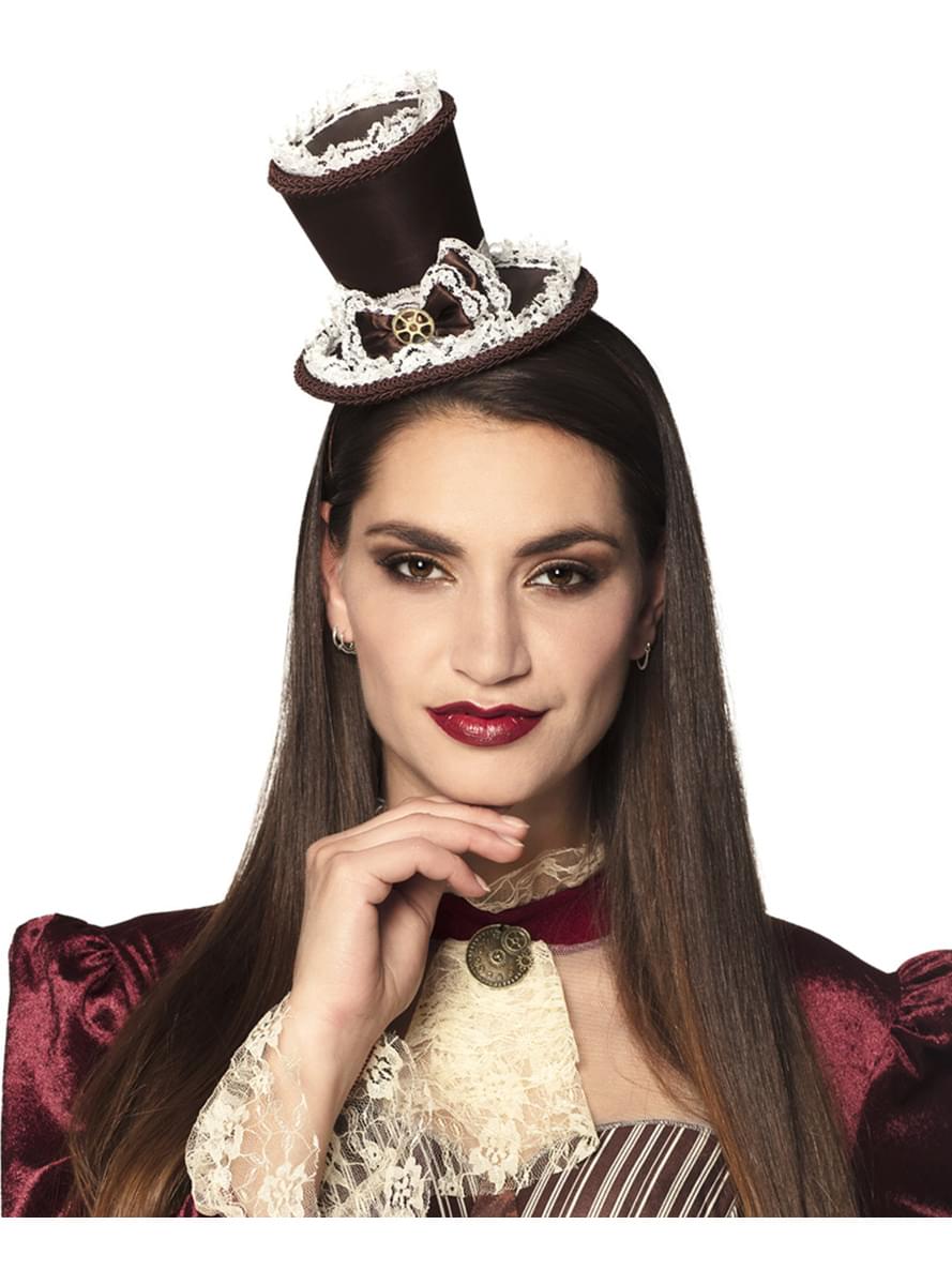 Karnavaliniai kostiumai, teminių vakarėlių apranga Steampunk mini top hat for women - Teminis.lt #karnavaliniai kostiumai #teminiai vakareliai