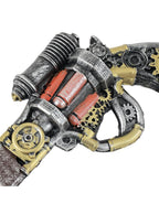 „Steampunk“ stiliaus žaislinis pistoletas su dantraščiais ir metalo imitacija.