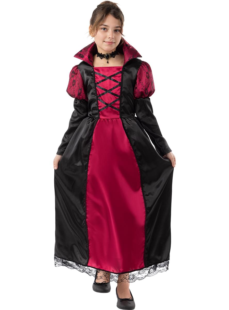 Vampyrės kostiumas mergaitėms