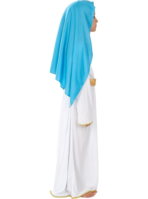 Virgin Mary Costume for Girls - Nativity Play Dress & Veil