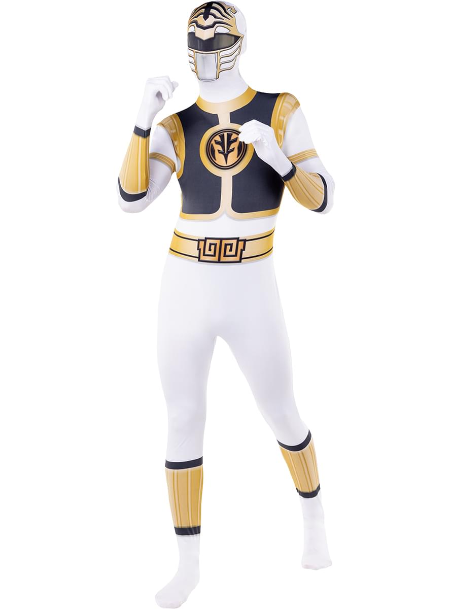 White Power Ranger Costume – Second Skin Bodysuit Unisex