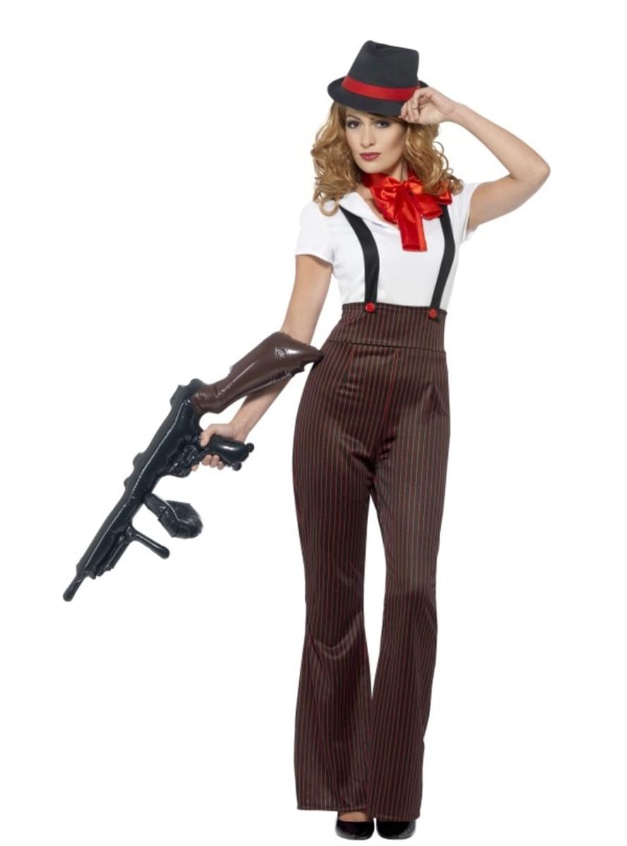 Woman's Glamorous Gangster Costume - Teminis.lt