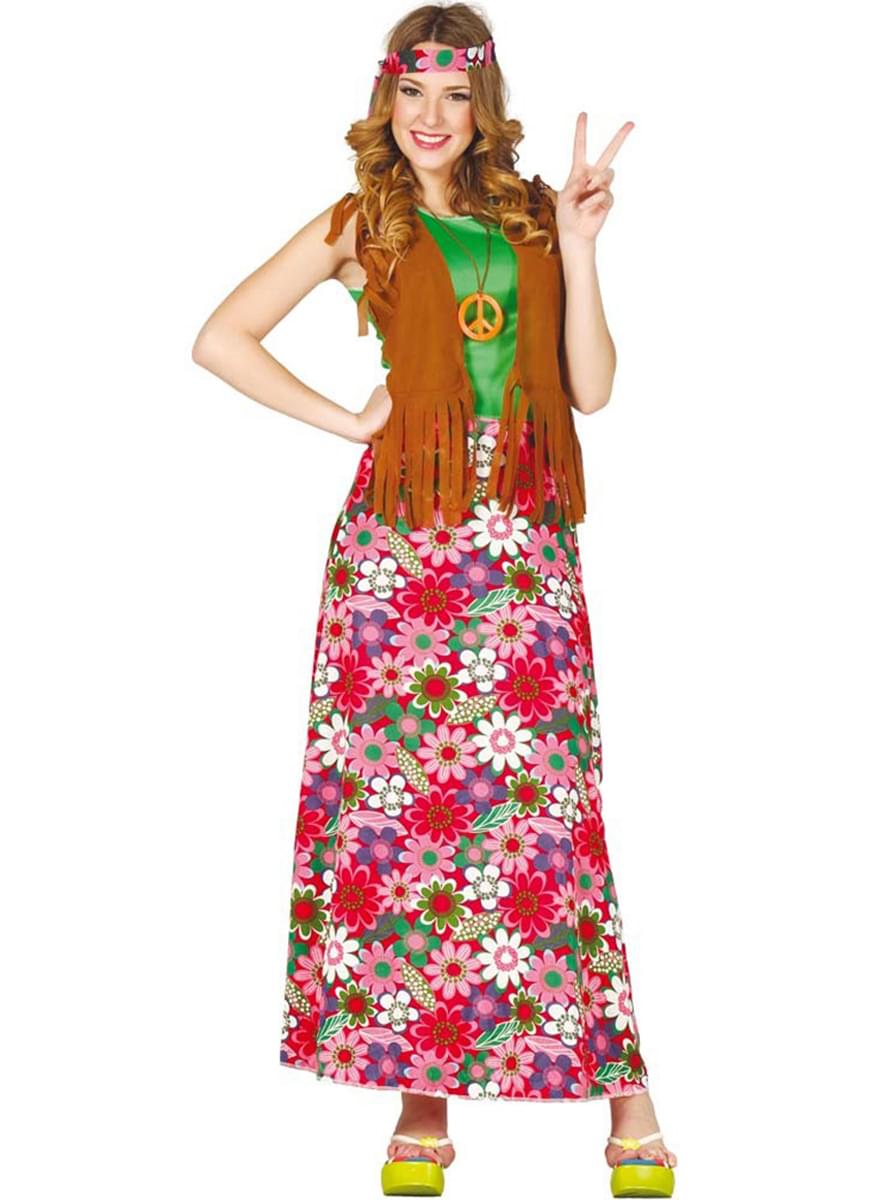 Karnavaliniai kostiumai, teminių vakarėlių apranga Womens Happy Hippy Costume - Teminis.lt #karnavaliniai kostiumai #teminiai vakareliai