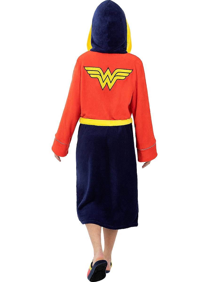 Wonder Woman Bathrobe for Adults – Official Hooded Dressing Gown